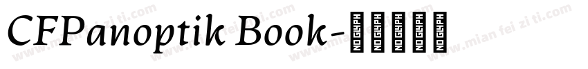 CFPanoptik Book字体转换